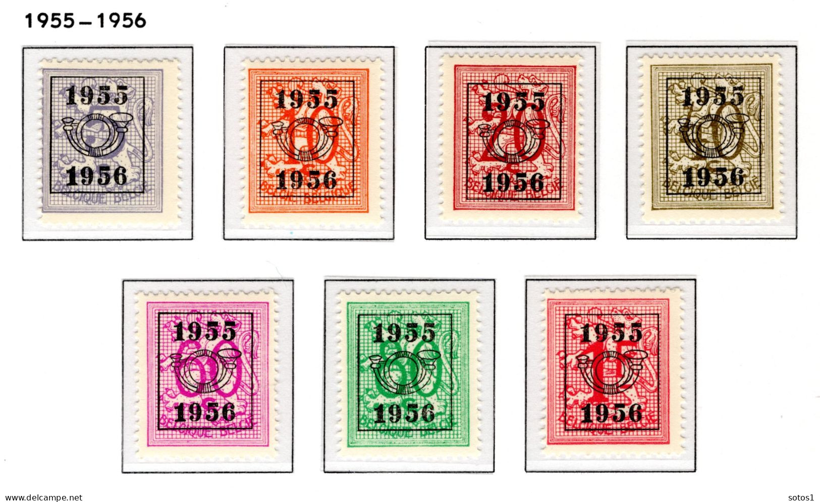 PRE652/658 MNH** 1955 - Cijfer Op Heraldieke Leeuw Type E - REEKS 48 - Typo Precancels 1951-80 (Figure On Lion)