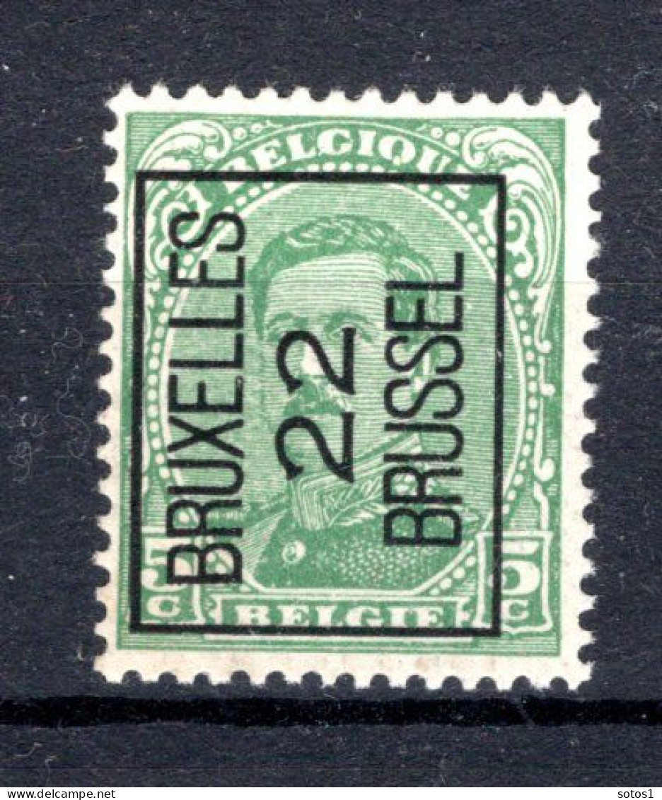 PRE60A-II MNH** 1922 - BRUXELLES 22 BRUSSEL  - Typografisch 1922-26 (Albert I)