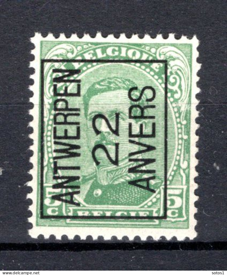 PRE59A-II MNH** 1922 - ANTWERPEN 22 ANVERS  - Sobreimpresos 1922-26 (Alberto I)