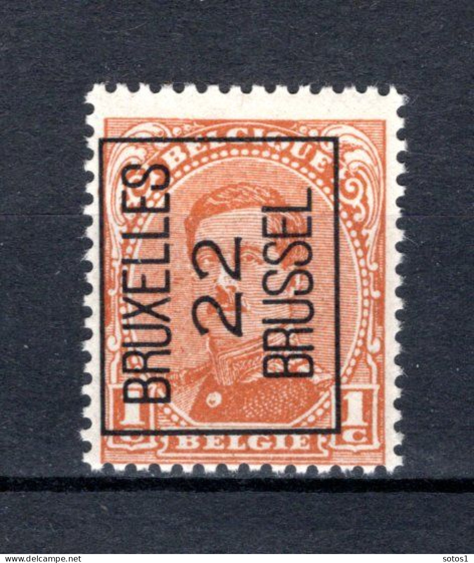 PRE55A-II MNH** 1922 - BRUXELLES 22 BRUSSEL - Typos 1922-26 (Albert I)