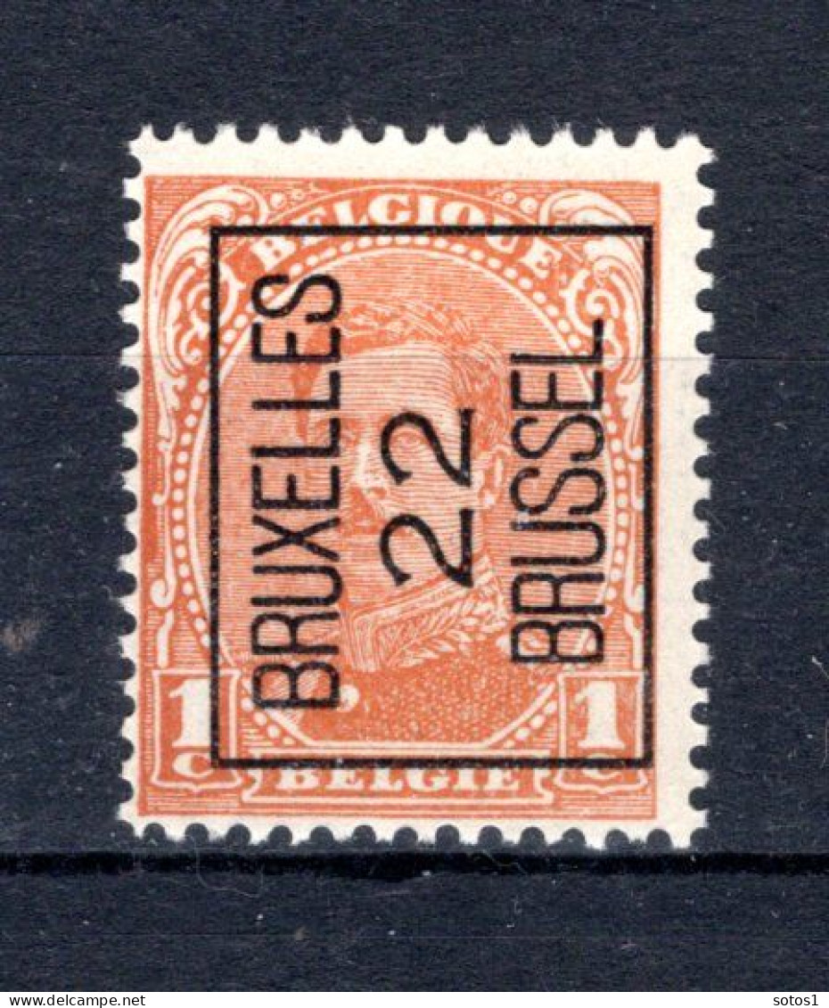 PRE55A MNH** 1922 - BRUXELLES 22 BRUSSEL - Typos 1922-26 (Albert I)