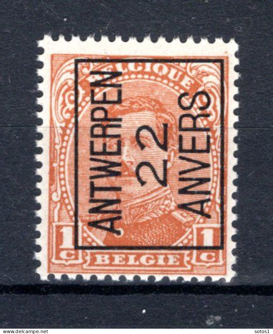 PRE54A-II MNH** 1922 - ANTWERPEN 22 ANVERS - Typos 1922-26 (Albert I)