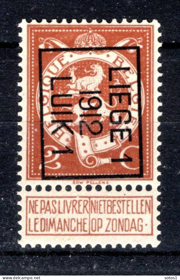 PRE35B MNH** 1912 - LIEGE I 1912 LUIK I - Typo Precancels 1912-14 (Lion)