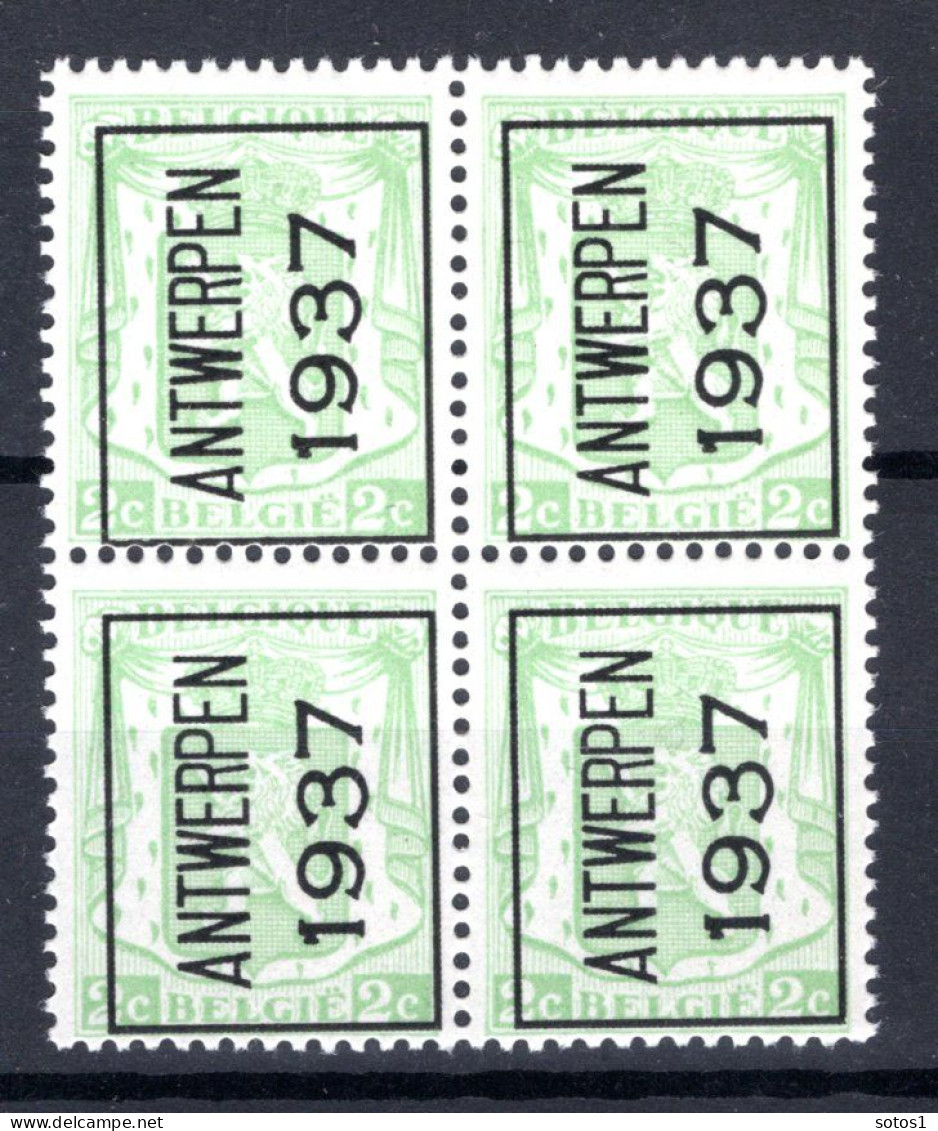 PRE320A MNH** 1937 - ANTWERPEN 1937 (4 Stuks) - Sobreimpresos 1936-51 (Sello Pequeno)