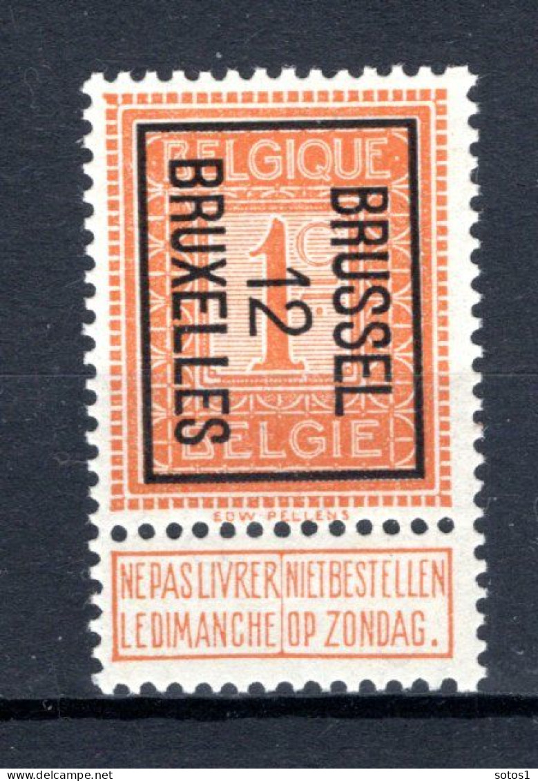 PRE29B MNH** 1912 - BRUSSEL 12 BRUXELLES - Typografisch 1912-14 (Cijfer-leeuw)