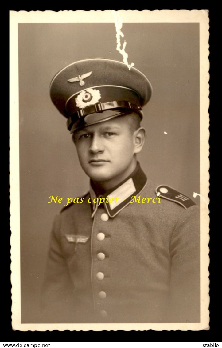 GUERRE 39/45 - MILITAIRE ALLEMAND - PORTRAIT - CARTE PHOTO ORIGINALE - Weltkrieg 1939-45