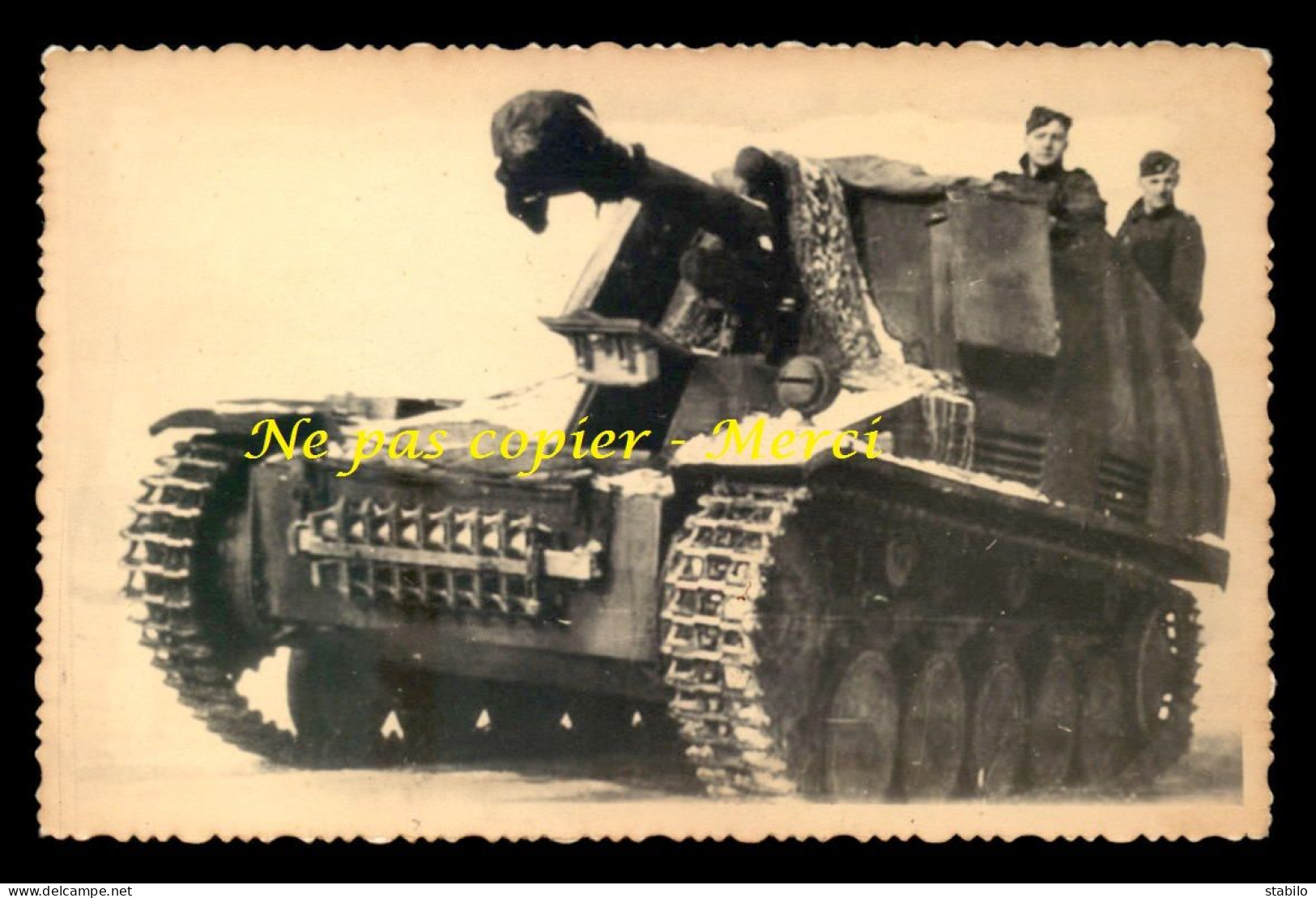 GUERRE 39/45 - CHASSEURS DE CHAR ALLEMAND HETZER  - CARTE PHOTO ORIGINALE - War 1939-45