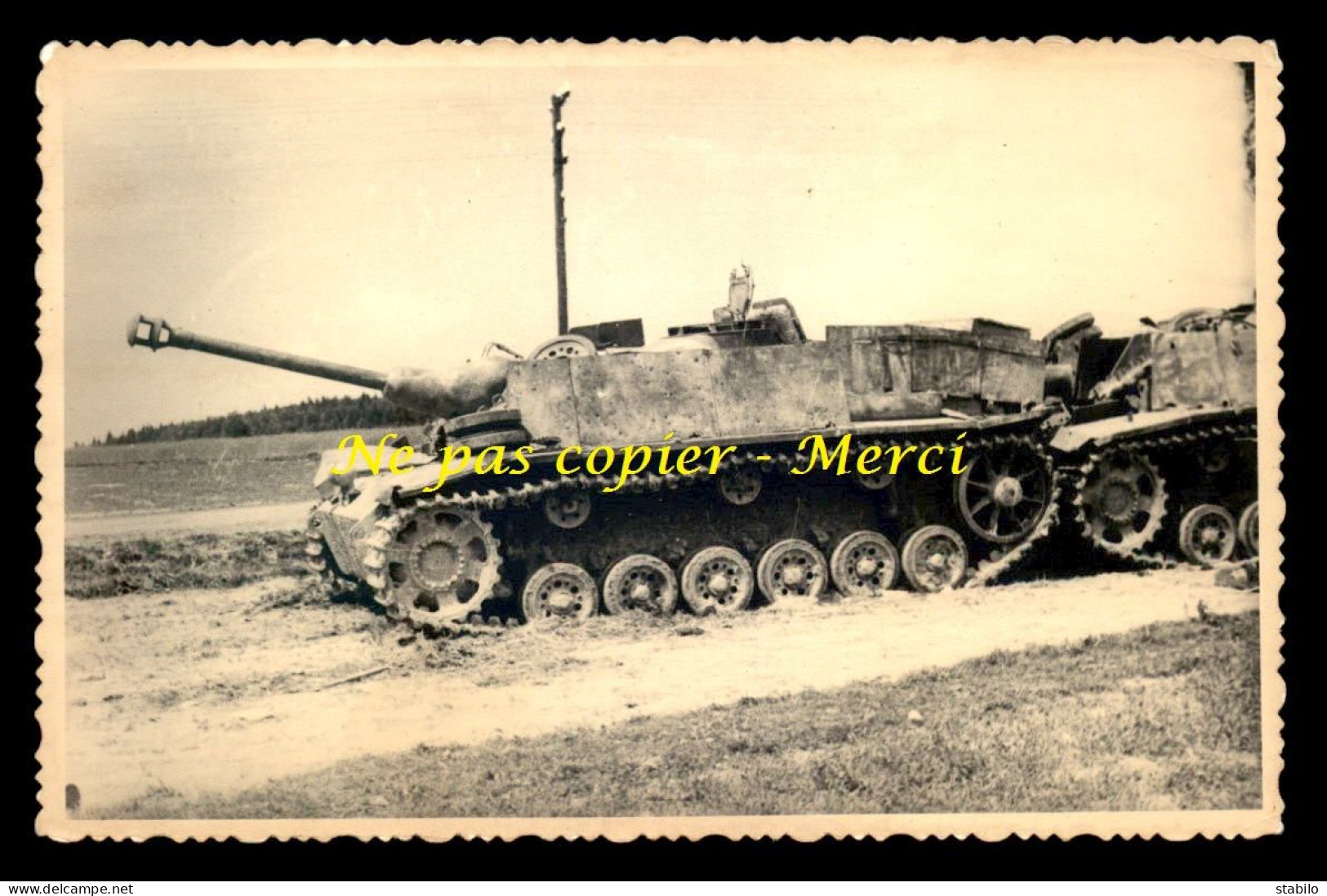 GUERRE 39/45 - CHASSEURS DE CHAR ALLEMAND JAGDTIGER - CARTE PHOTO ORIGINALE - War 1939-45