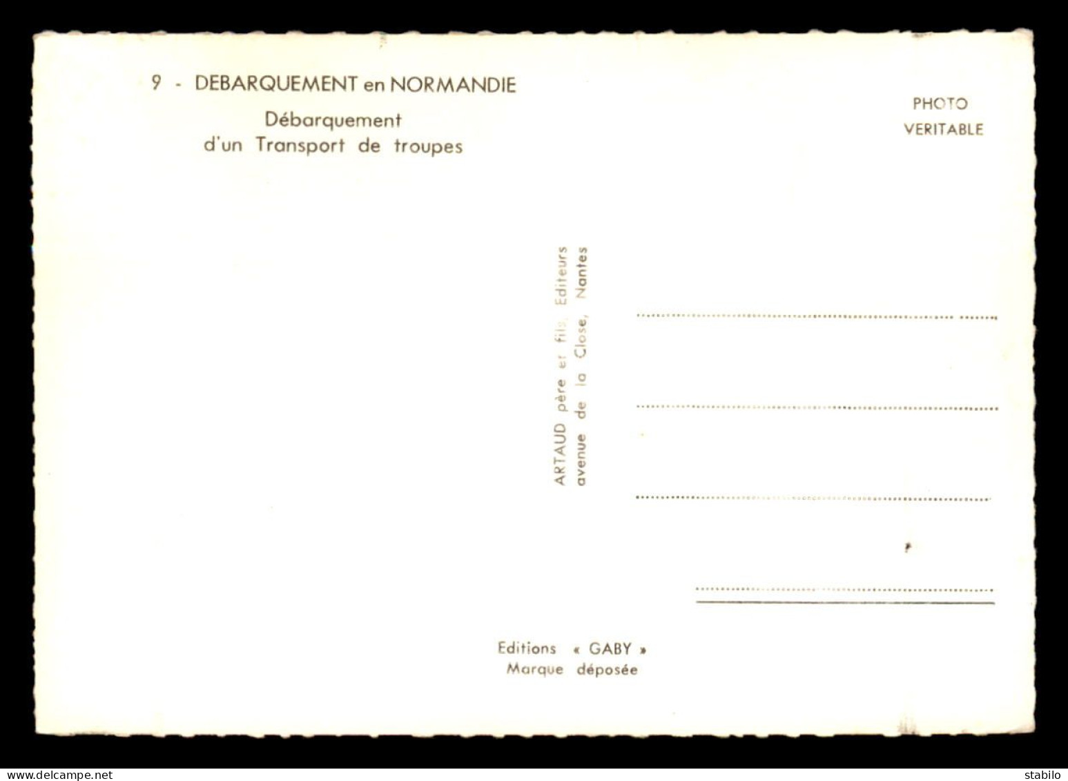 GUERRE 39/45 - DEBARQUEMENT EN NORMANDIE - DEBARQUEMENT D'UN TRANSPORT DE TROUPES - Weltkrieg 1939-45