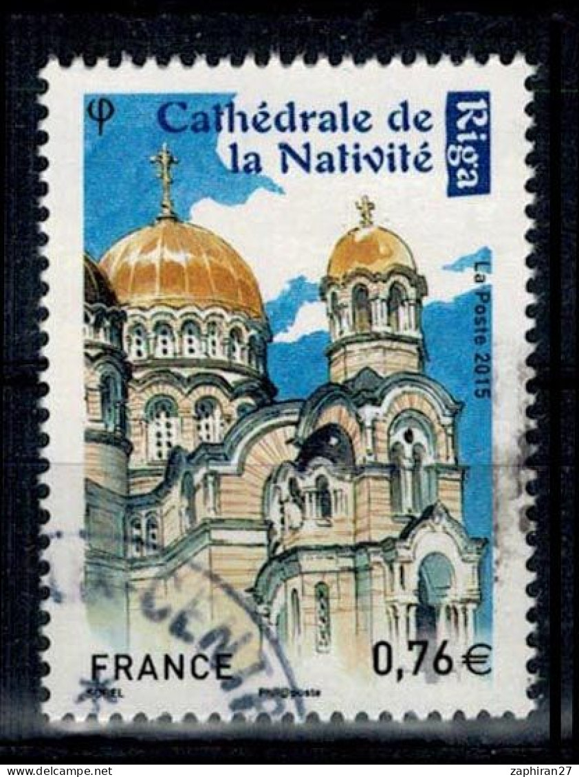 2015 N 4938 CATHEDRALE RIGA (LETTONIE) OBLITERE CACHET ROND  #234# - Used Stamps