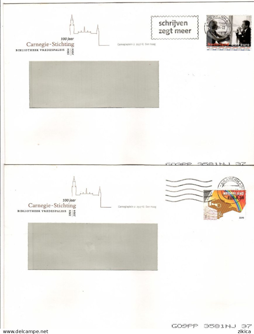 Netherlands TWO BIG COVERS 2004 - Lettres & Documents