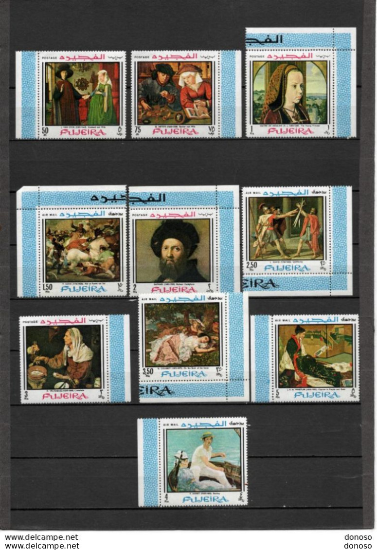 FUJEIRA 1968 Peintures, Raphaël, Vélasquez, Goya, David, Courbet, Manet Michel 224-233 NEUF** MNH Cote : 17 Euros - Fujeira