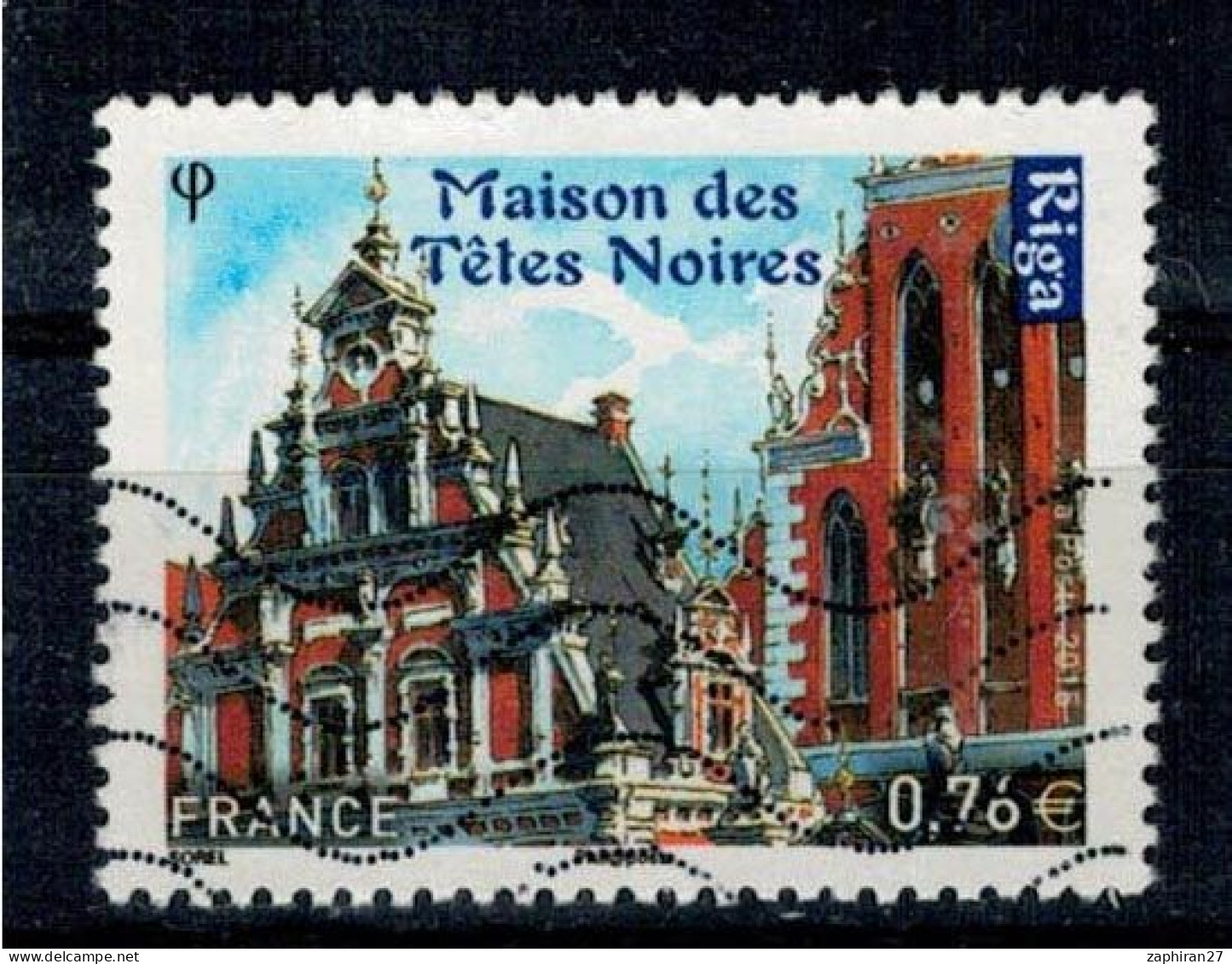 2015 N 4940 MAISON DES TETES NOIRES RIGA (LETTONIE) OBLITERE #234# - Oblitérés