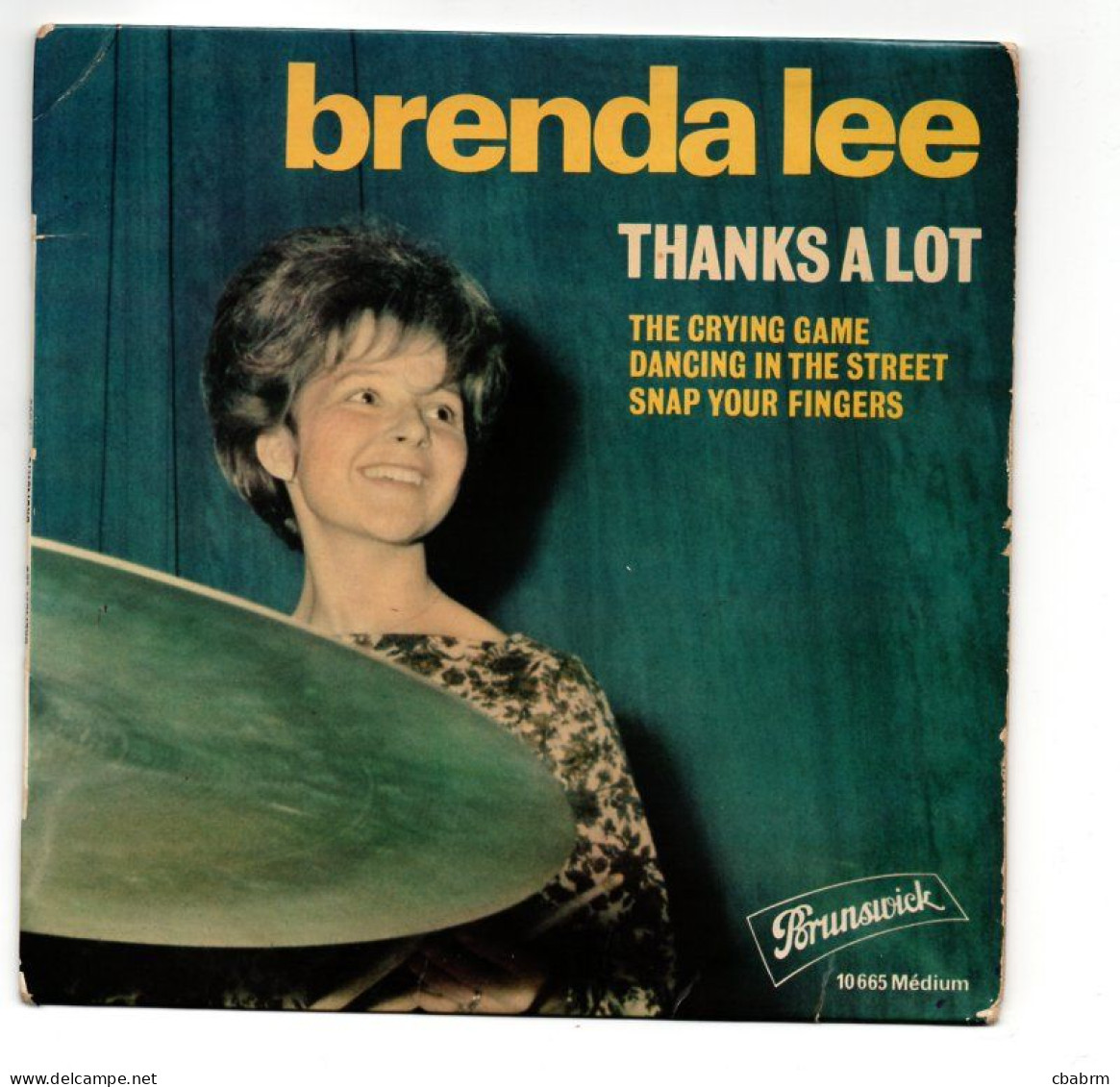 EP 45 TOURS BRENDA LEE THANKS A LOT 1963 FRANCE BRUNSWICK 10665 - 7" - Rock