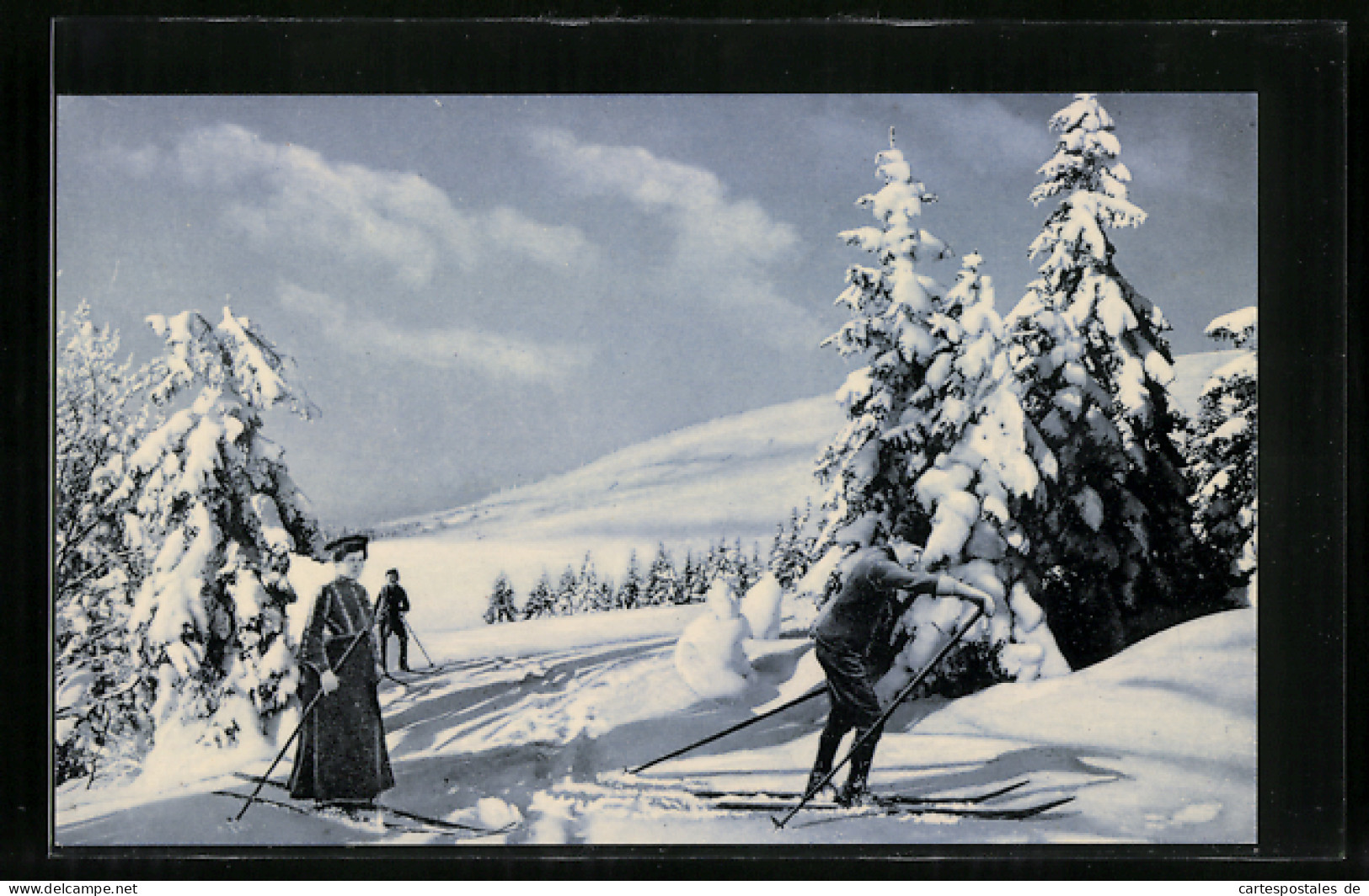 AK Skiläufer Im Tiefen Schnee  - Wintersport