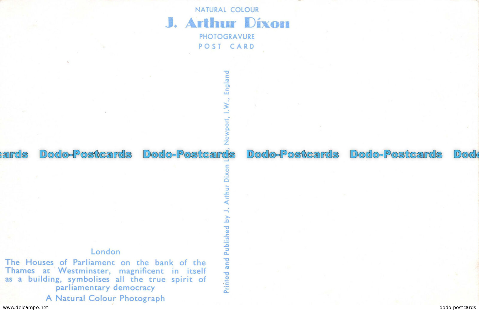 R070473 London. The Houses Of Parliament. Arthur Dixon - Other & Unclassified