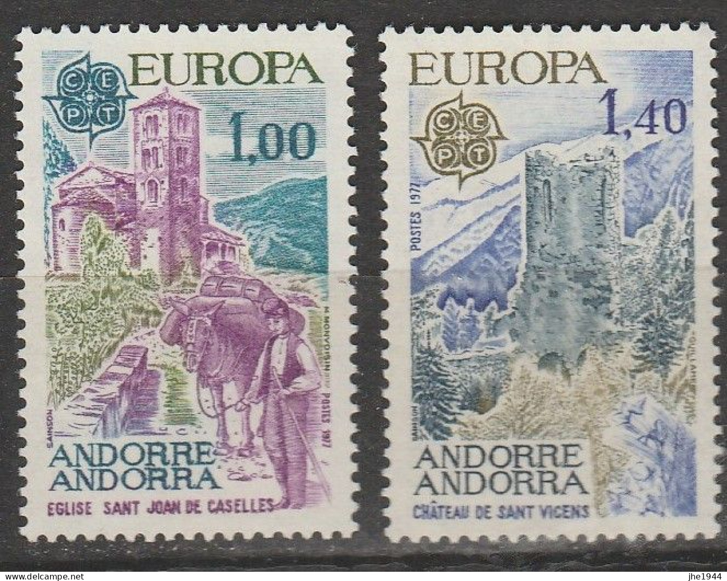 Europa 1977 Paysages Voir Liste Des Timbres à Vendre ** - 1977