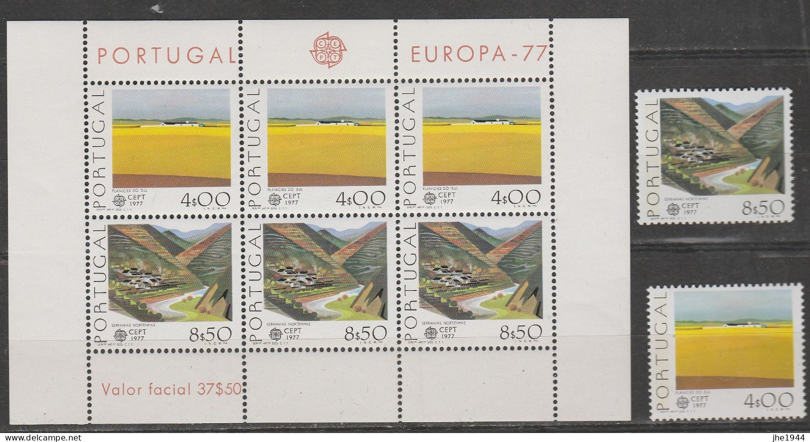 Europa 1977 Paysages Voir liste des timbres à vendre **