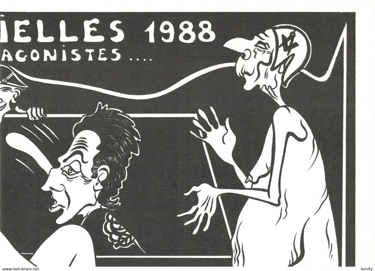 &B Lardie Cartes Carte Puzzle Série Complète élections Présidentielles 1988 Illustration Illustrateur Chirac Mitterrand - Persönlichkeiten