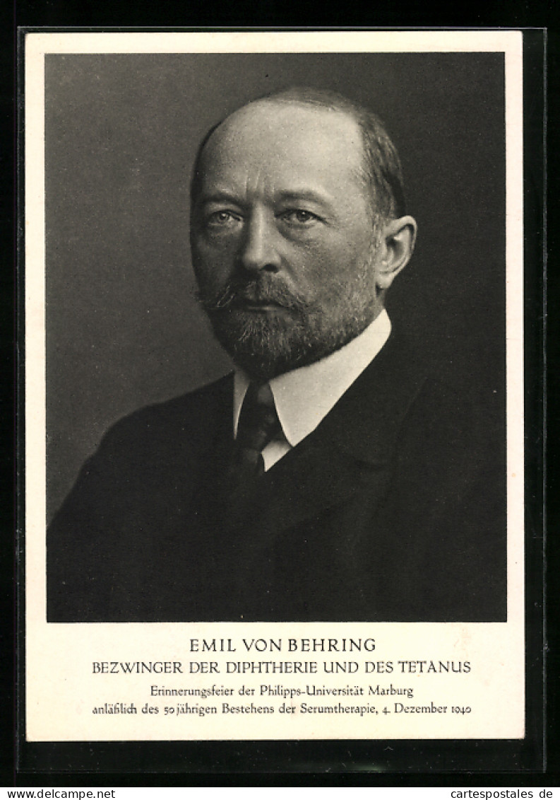 AK Emil Von Hindenburg, Bezwinger Der Diphterie Und Des Tetanus  - Historical Famous People