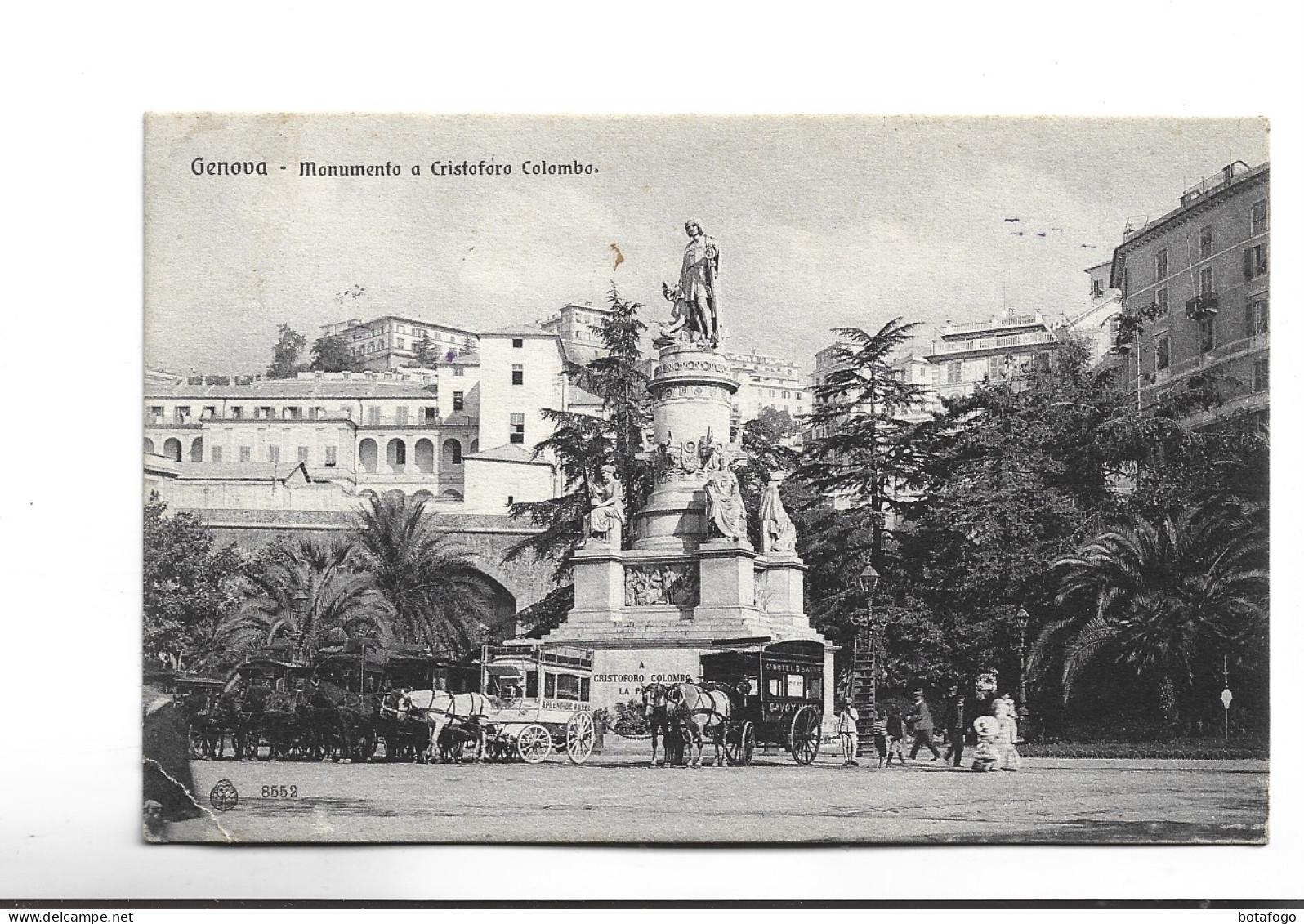 CPA GENOVA MONUMENTO A CRISTOFORO COLOMBO  En 1910! (voir Timbre) - Genova (Genoa)
