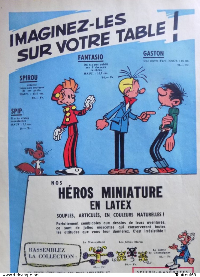 Publicité De Presse ; Les Figurines En Latex Bd - Spirou Et Fantasio , Gaston Lagaffe.. - Publicités