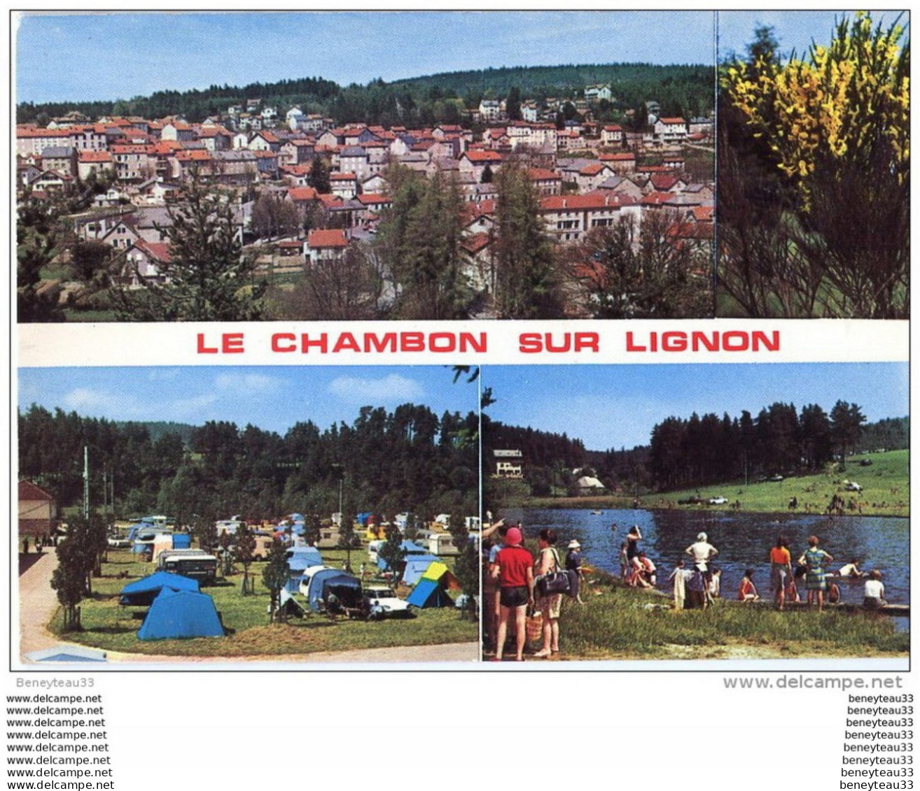 CPSM (Réf : H806) LE CHAMBON SUR LIGNON (HAUTE-LOIRE 43) MULTI VUES (animée) - Autres & Non Classés