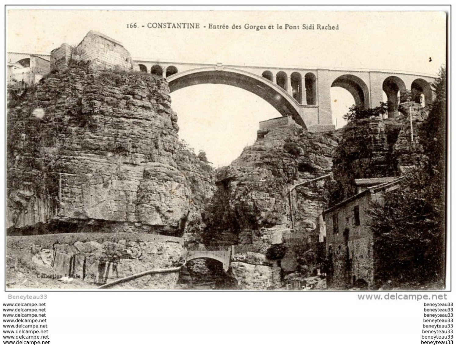 CPA (Réf: I010) 166 CONSTANTINE (AFRIQUE - ALGÉRIE) Entrée Des Gorges Et Le Pont Sidi Rached - Constantine