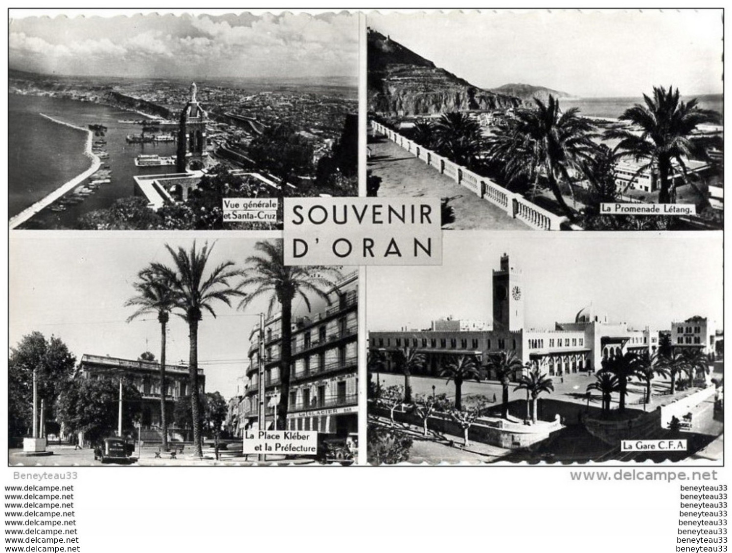 CPA (Réf: I015) 59 ORAN (AFRIQUE - ALGÉRIE) MULTI VUES (Vieilles Voitures) - Oran