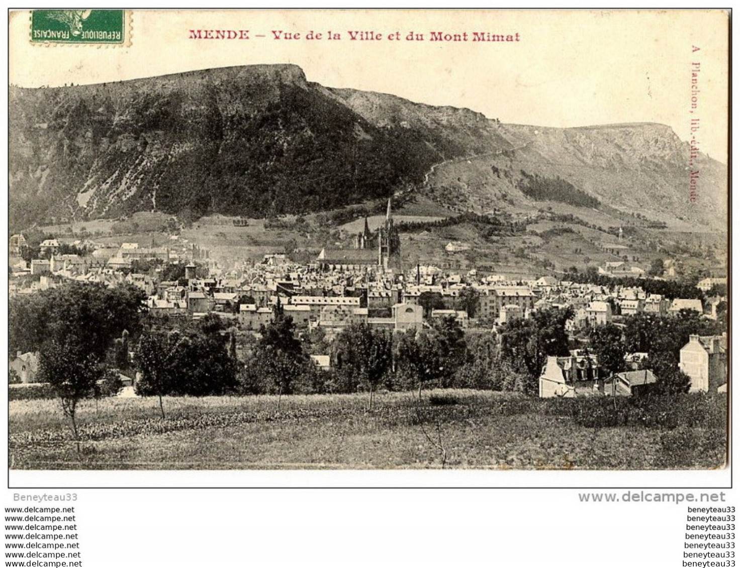 CPA (Réf : I556) MENDE (LOZÈRE 48) Vue De La Ville Et Du Mont Mimat - Mende