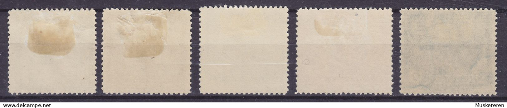 Belgian Congo 1923/24 Mi. 67-69, 71-72, Baluba-Frau, Babuende-Frau, Holzarbeiter, Ubangi-Mann, Bogenschütze, MH* - Neufs
