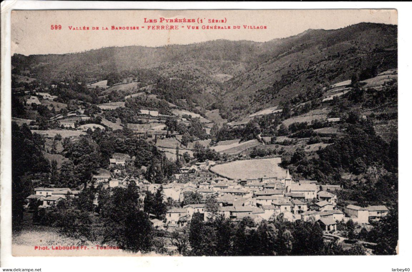 65 - Vallee De La Barousse - Ferrere Vue Generale Du Village - Cartes Postales Ancienne - Other & Unclassified