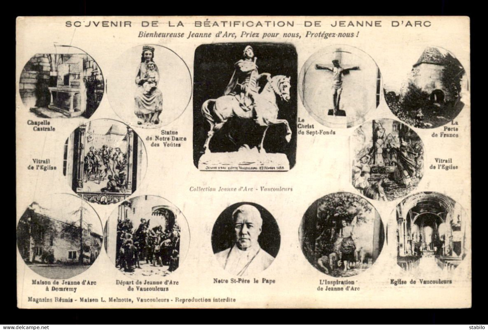 JEANNE D'ARC - SOUVENIR DE LA BEATIFICATION - MULTIVUES - Famous Ladies