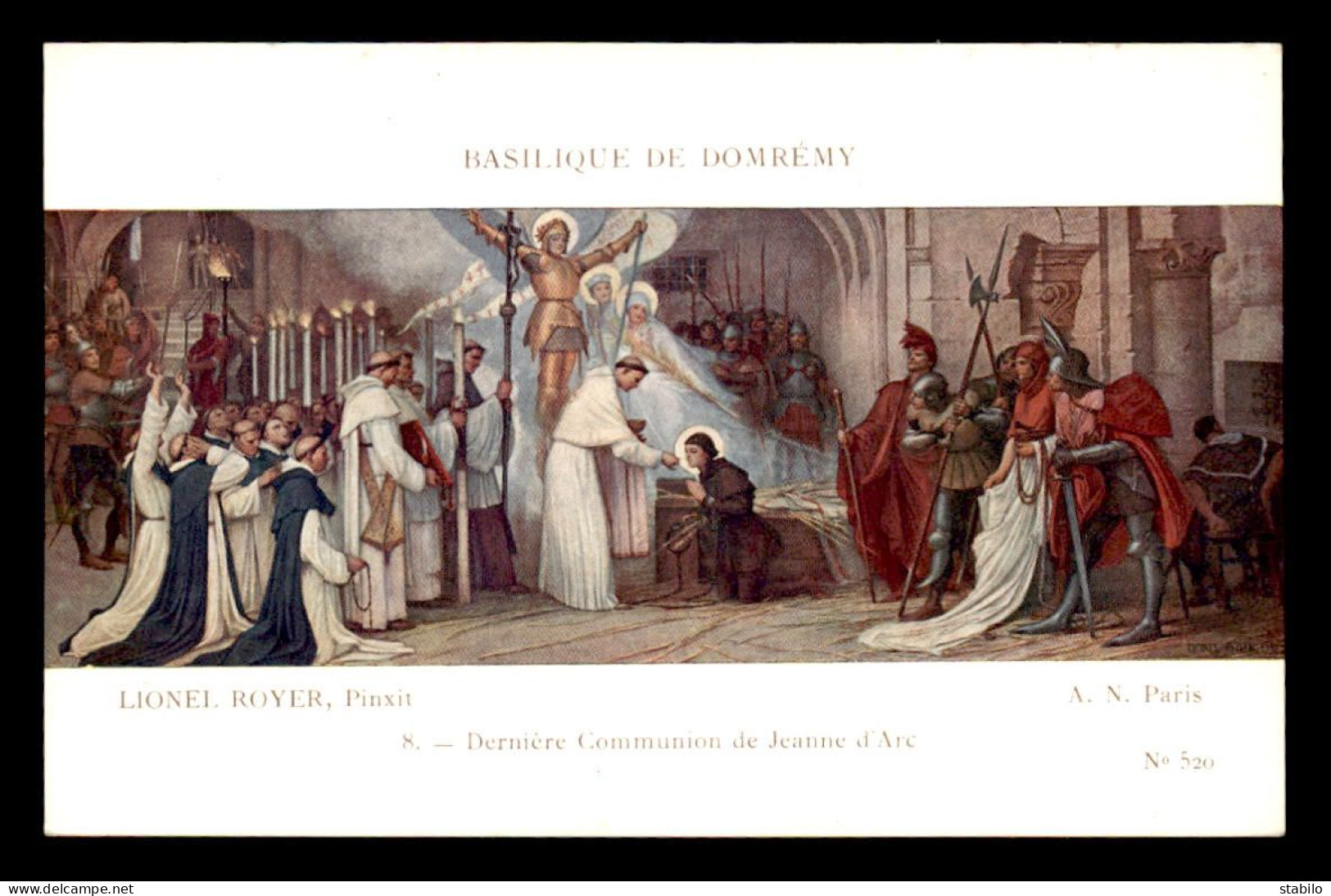 JEANNE D'ARC - TABLEAU LIONEL ROYER A LA BASILIQUE DE DOMREMY - DERNIERE COMMUNION - Famous Ladies