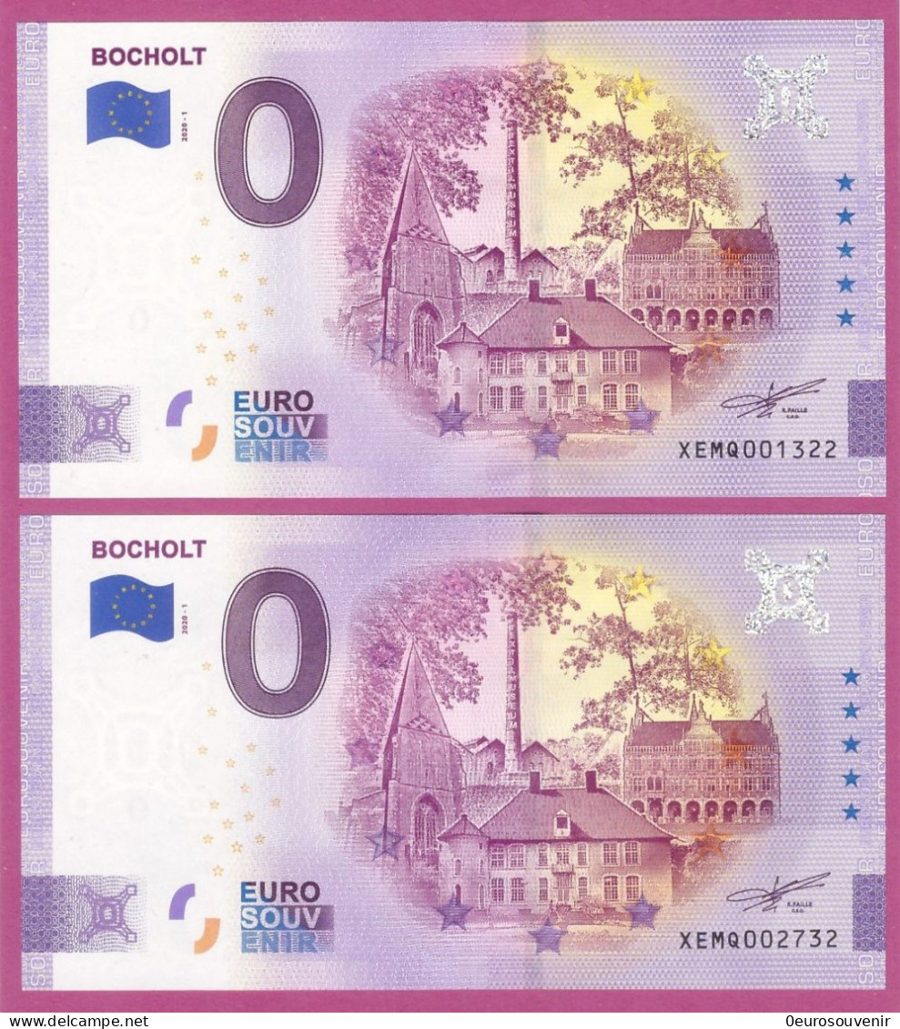 0-Euro XEMQ 1 2020 /F BOCHOLT Fehldruck Kennung Set NORMAL+ANNIVERSARY - Private Proofs / Unofficial