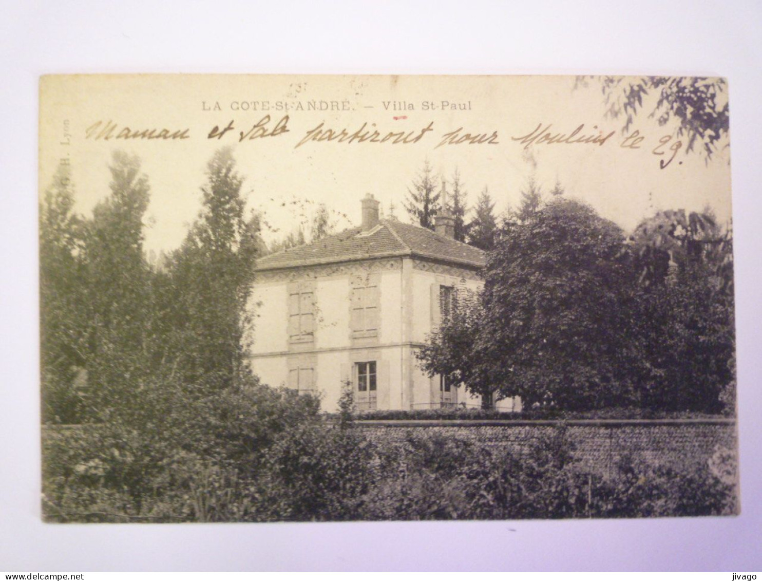 2024 - 1873  LA CÔTE-SAINT-ANDRE  (Isère)  :  VILLA  SAINT-PAUL   1916   XXX - La Côte-Saint-André