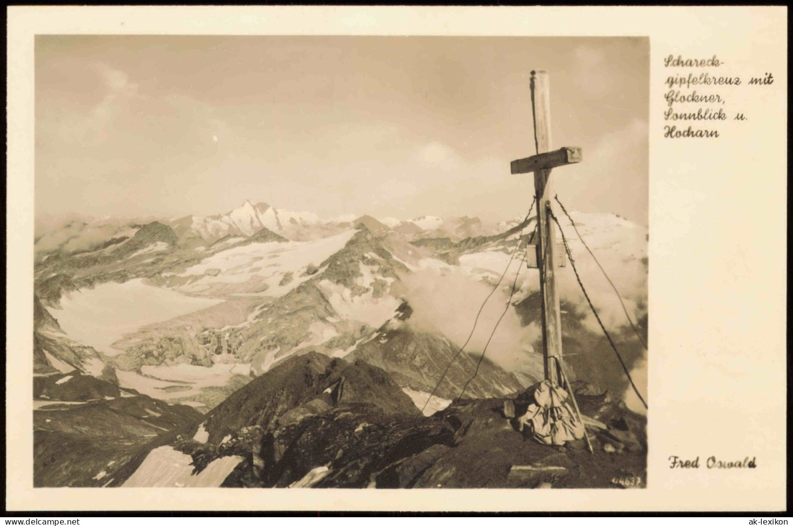 Ansichtskarte Kärnten Schareck Gipfelkreuz Goldberggruppe Hohe Tauern 1951 - Other & Unclassified