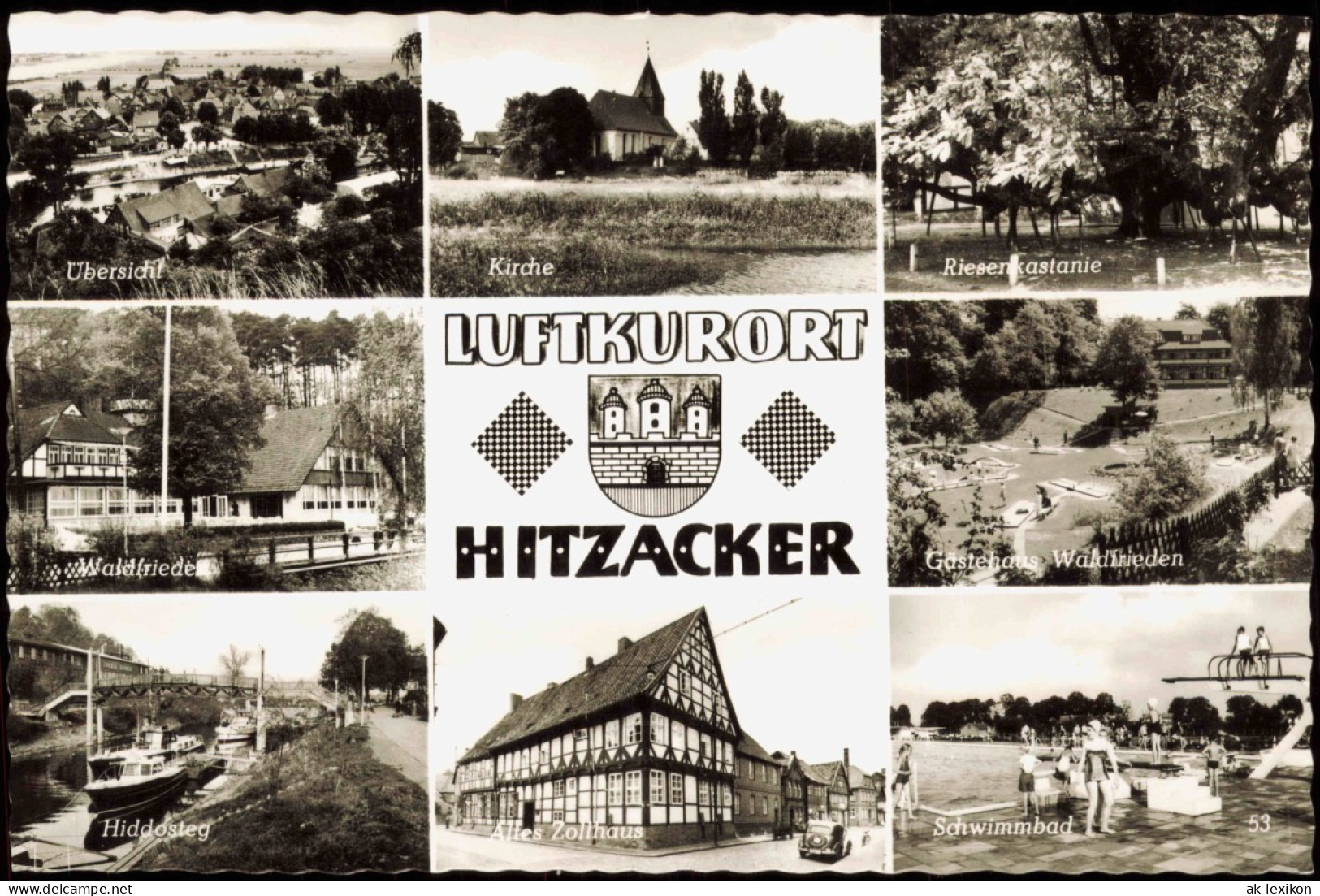 Hitzacker (Elbe) MB: Schwimmbad, Stadt, Waldfrieden, Zollhaus 1961 - Hitzacker