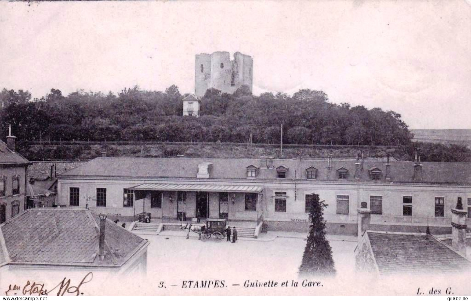91 - Essonne - ETAMPES  - La Tour De Guinette Et La Gare - Etampes