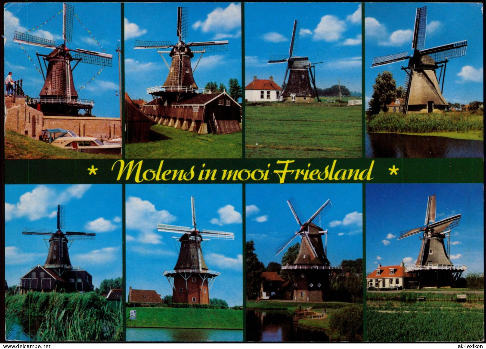 Postkaart .Niederlande Niederlande Windmühlen Windmill MB Friesland 1988 - Autres & Non Classés