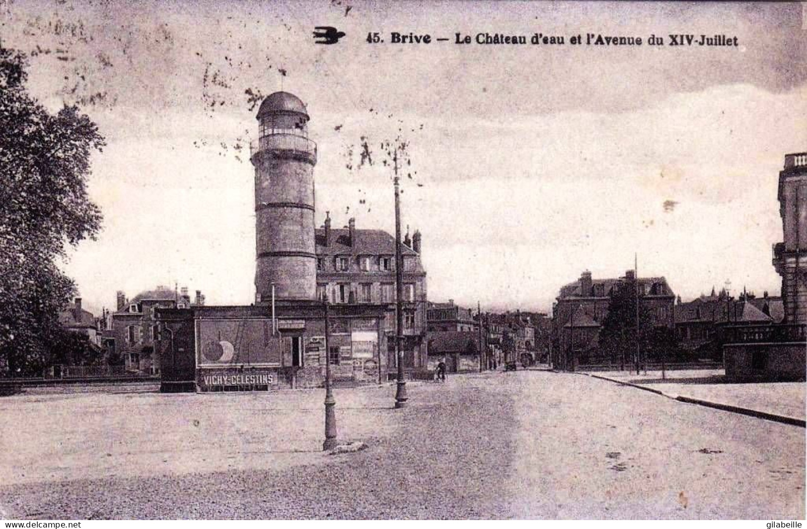 19 - Correze -  BRIVE -   Le Chateau D Eau Et L Avenue Du XIV Juillet - Brive La Gaillarde