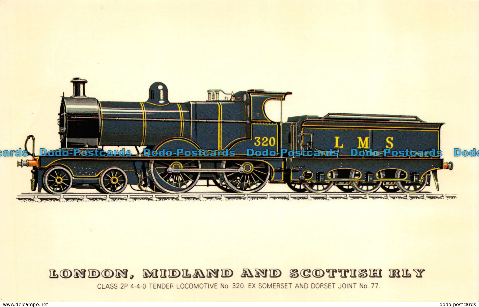 R070538 London Midland And Scottish Rly. Class 2P 4 4 0 Tender Locomotive No 320 - Autres & Non Classés