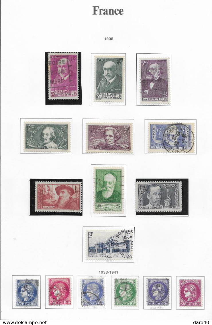 2 classeurs de timbres de France neuf et obl sur charnières du 183 au 2613 + PA