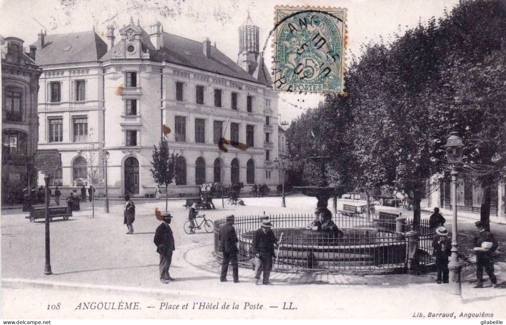 16 - Charente -  ANGOULEME - Place Et Hotel De La Poste - Angouleme