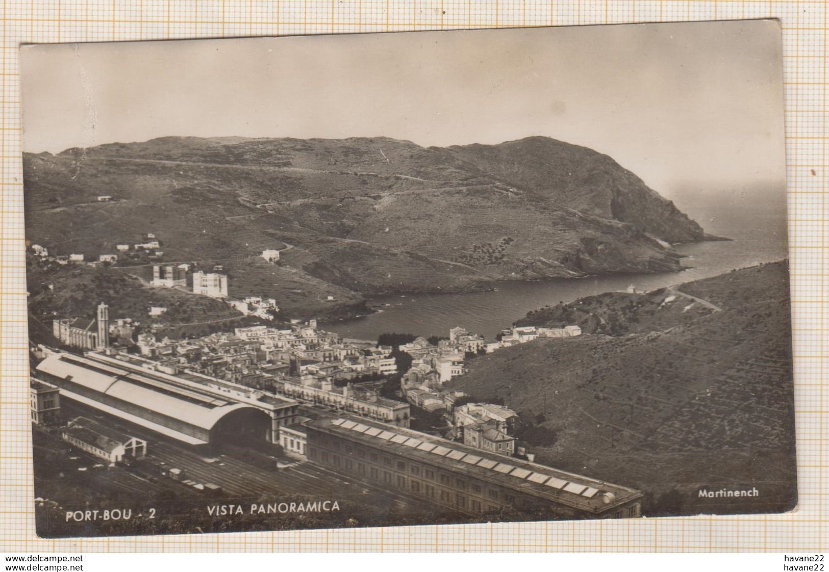 8AK4286 PORT BOU. VISTA PANORAMICA 2 SCANS - Gerona