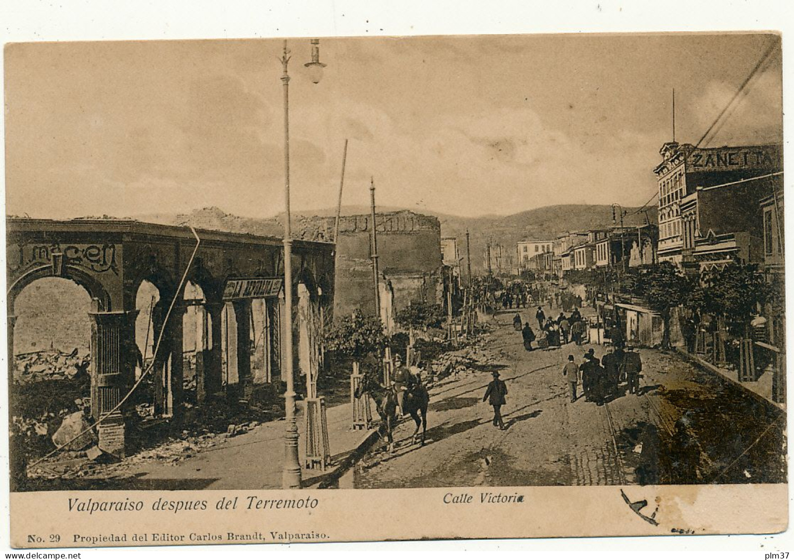 VALPARAISO Despues Del Terremoto - Calle Victoria - Chili