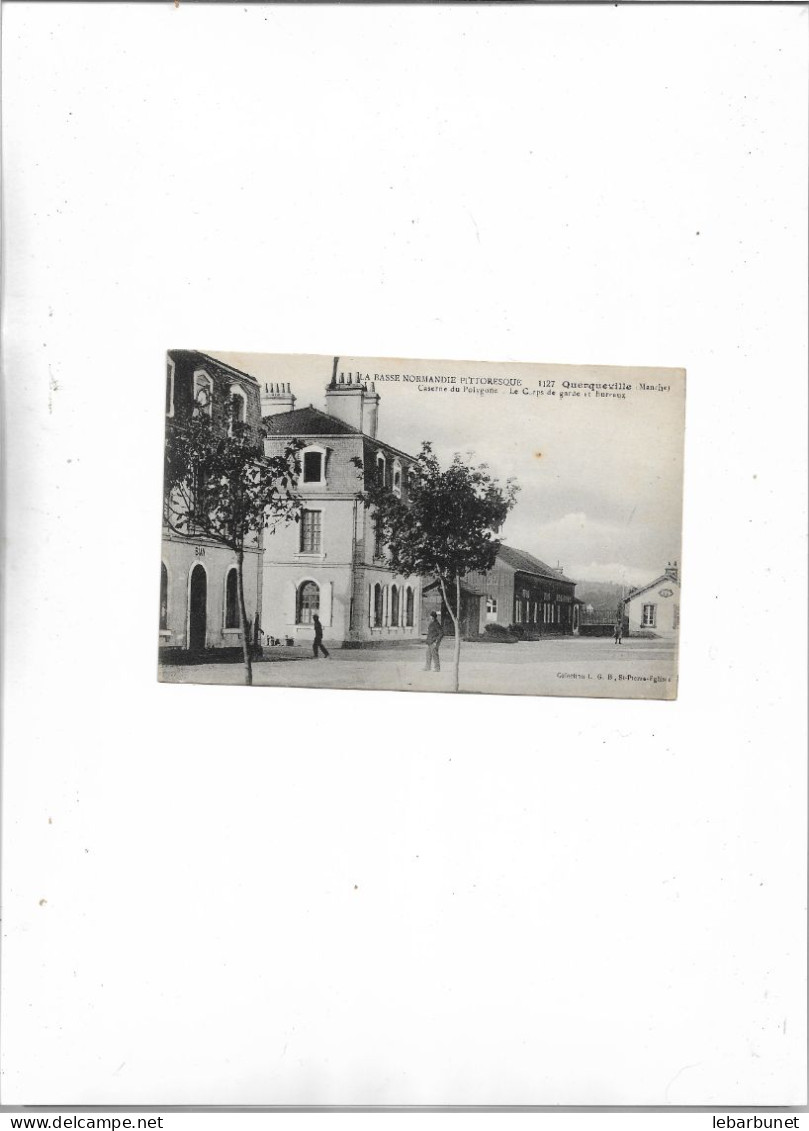 Carte Postale Ancienne Querqueville (50) Caserne Du Polygone - Other & Unclassified