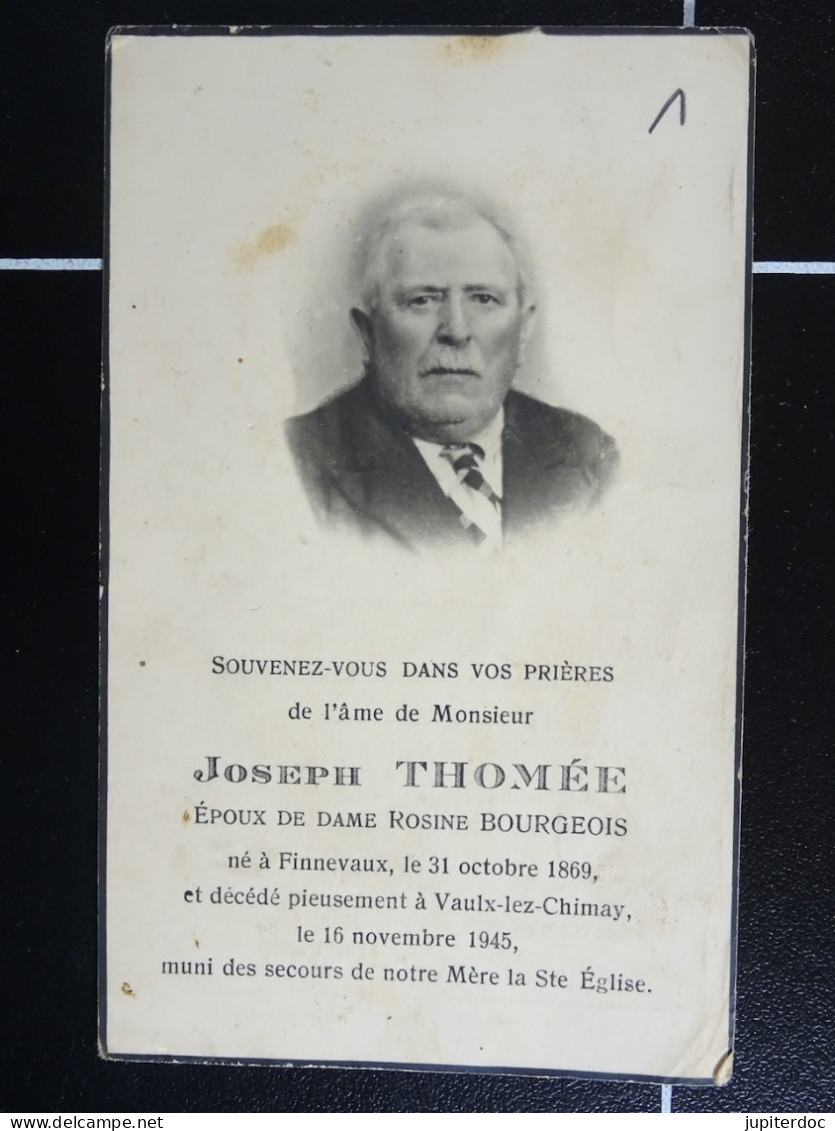Joseph Thomée épx Bourgeois Finnevaux 1869 Vaulx-lez-Chimay 1945  /1/ - Devotion Images