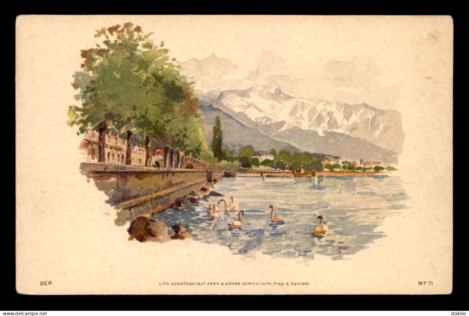 SUISSE - CARTE ILLUSTREE AQUARELLE - Other & Unclassified