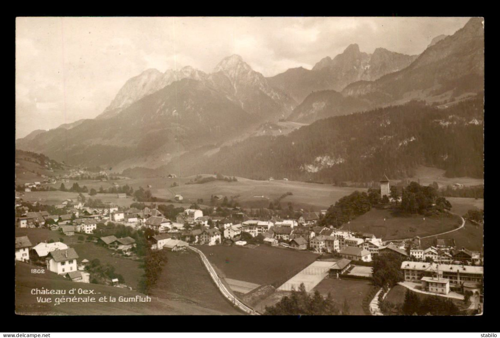 SUISSE - CHATEAU D'OEX - VUE GENERALE ET LA GUMFLUH - Sonstige & Ohne Zuordnung